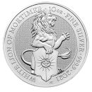 10 Unze Silbermünze Großbritannien 2021 - The Queen's Beasts | The White Lion of Mortimer