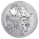 1 Unze Silbermünze Ruanda 2021 - Okapi