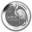 1 Unze Silbermünze Britische Jungferninseln  2021 - Flamingo