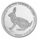 1 Unze Silbermünze Tschad 2021 | Serie: Celtic Animals - Motiv: Hase | Rabbit
