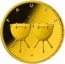 1/4 oz Goldmünze Deutschland 50 Euro 2021 Musikinstrumente Pauke – 4. Ausgabe