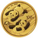 8 Gramm Goldmünze China 2022 - Panda | 40. Jahrestag - 40th Anniversary