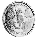 1 Unze Silbermünze Samoa 2021 - Motiv: Seapferdchen - Seahorse