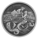 1 Unze Silbermünze Samoa 2021 in Antique Finish | Motiv: Pazifische Meerjungfrau - Pacific Mermaid