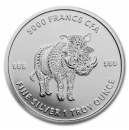 1 Unze Silbermünze Tschad 2021 | Serie: Mandala - Motiv: Warzenschwein