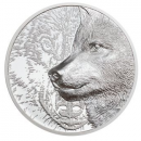 1 Unze Silbermünze Mongolei 2021 in Polierte Platte ( smartminting ) | Motiv: Majestic Wolf