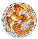 1 Unze Silbermünze Australien 2022 in Farbe vergoldet | Serie: Chinese Myths and Legends - Motiv: Phoenix