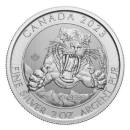Kanada 10 Dollars | 2 Unze Silbermünze 2023 | Serie: Ice Age - Motiv: Säbelzahnkatze ( Smilodon Sabre - Toothed Cat )