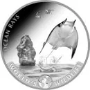 1 Unze Silbermünze Kongo 2023 | Serie: World’s Wildlife - Motiv: ROCHEN ( Ocean Rays )