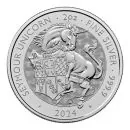 2 Unze Silbermünze Großbritannien 2024 - The Royal Tudor Beasts Collection | Motiv: Seymour Unicorn