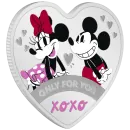 1 Unze Silbermünze Niue 2024 PP in Farbe | Disney`s ™ Love Ausgabe | Mickey and Minnie Mouse ™ - Only For You ™