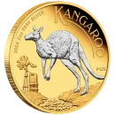 2 Unze Silbermünze Australien 2024 - Känguru Reverse Proof vergoldet im Münzetui und Zertifikat | Perth Mint Variante *