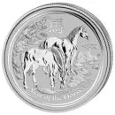 5 Unze Silbermünze Australien 2014 - Lunar Serie 2 - Motiv: Pferd *