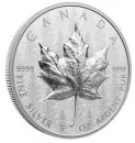 5 Unze Silbermünze Kanada 2024 Reverse Proof in ULTRA HIGH RELIEF | Motiv: Maple Leaf