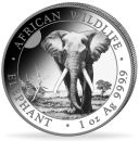 1 Unze Silbermünze Somalia 2025 - Elefant
