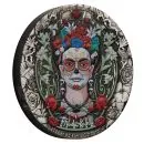 2 Unze Silbermünze Tuvalu 2024 mit Farbe veredelt in Antique Finish | MOTIV: Frida Kahlo ™ *