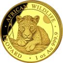 1 Unze Goldmünze Somalia 2025 | Serie: African Wildlife - Motiv: Leopard