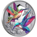 1 Unze Silbermünze Niue 2025 Polierte Platte in Farbe | Motiv: Kolibri ( Hummingbird ) *