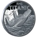 1 Unze Silbermünze Niue 2025 Polierte Platte in Black Proof | Motiv: RMS Titanic *