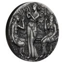 2 Unze Silbermünze Tuvalu 2025 in Antique Finish | MOTIV: Fate - The Moirai