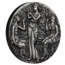 2 Unze Silbermünze Tuvalu 2025 in Antique Finish | MOTIV: Fate - The Moirai