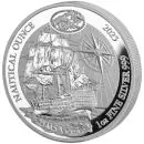 1 Unze Silbermünze Ruanda 2025 in Polierter Platte | Nautische Unze ( Nautical Ounce ) - Motiv: HMS Victory
