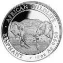 10 Unze Silbermünze Somalia 2020 - Elefant *