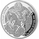 1 Unze Silbermünze Ruanda 2026 in Polierter Platte | Lunar Serie - Motiv: PFERD