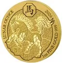 1 Unze Goldmünze Ruanda 2026 | Lunar Serie - Motiv: PFERD
