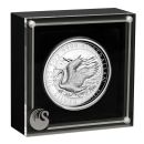 Hochwertige 5-Unzen-Silbermünze 2025 „The Swan“ der Perth Mint in High Relief und Polierter Platte. Geliefert im Etui mit Zertifikat und Umkarton, limitiert auf 500 Stück.