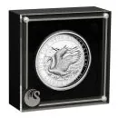 Hochwertige 5-Unzen-Silbermünze 2025 „The Swan“ der Perth Mint in High Relief und Polierter Platte. Geliefert im Etui mit Zertifikat und Umkarton, limitiert auf 500 Stück.