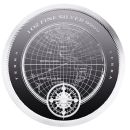 1 oz Silbermünze 2025 aus Niue mit dem Motiv Erde (TERRA), moderne Gestaltung, geprägt in 999 Feinsilber, limitierte Auflage von 20.000 Stück.