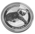 Australische 10 oz Silbermünze 2012 mit Koala-Motiv, geprägt von der Perth Mint, glänzende Oberfläche, klassische Anlagemünze aus Feinsilber.