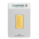 5 Gramm Goldbarren C.HAFNER in Blister mit Seriennummer, Rückseite