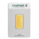 5 Gramm Goldbarren C.HAFNER in Blister mit Seriennummer, Rückseite