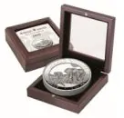 1 Unze Silbermünze Somalia 2026 – Elefant, Ultra High Relief und Polierte Platte, detailreiches Elefantenmotiv mit plastischer Tiefenwirkung, Lieferung im Etui mit nummeriertem Echtheitszertifikat.