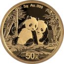 3 Gramm Goldmünze China 2026, Vorderseite mit Panda-Motiv, Rückseite mit Himmelstempel in Peking, geprägt von der China Mint, Bullionqualität 999 Feingold.