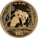 8 Gramm Goldmünze China 2026, Vorderseite mit Panda-Motiv, Rückseite mit Himmelstempel in Peking, geprägt von der China Mint, Bullionqualität 999 Feingold.