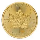 1 Unze Goldmünze Kanada 2026 Maple Leaf mit Ahornblatt-Motiv, geprägt von der Royal Canadian Mint, Vorderseite mit dem Porträt von König Charles III.