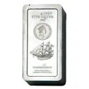 5000 Gramm Silber Münzbarren Cook Islands aus 999 Feinsilber von Heimerle + Meule, geprägter LBMA-zertifizierter Silberbarren mit natürlicher Patina.