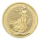 Britannische 1/4 Unze Gold Britannia des Jahres 2027. Die Motivseite zeigt Britannia mit Helm, Schild, Olivenzweig und Dreizack sowie das für 2027 vorgesehene „40“ Wave Privy Mark.