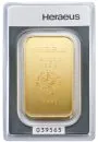 100 Gramm Goldbarren Heraeus mit Seriennummer