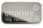 100 Gramm Silberbarren Umicore
